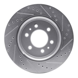 Ford Expedition Brake Rotor (1) - Front Left - R1 Concepts - Drilled & Slotted - Silver - `07-`21